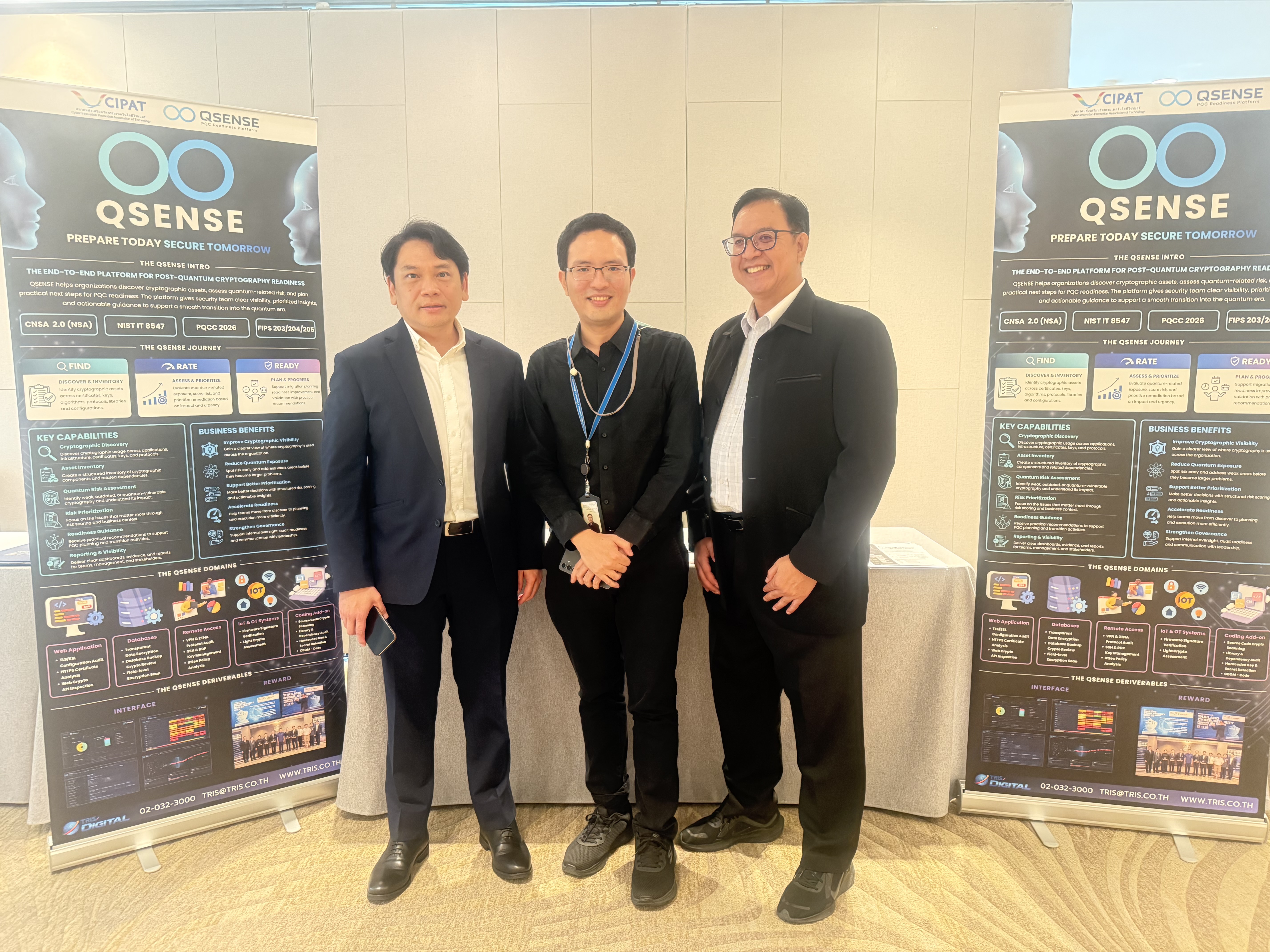 TRIS และ Qsense ร่วมจัดแสดงโซลูชันความปลอดภัยยุคควอนตัม ในงาน สกมช. ณ Oriental Residence Bangkok